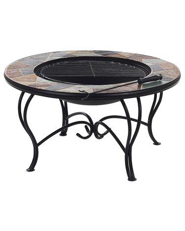 Grill Fire Pit EREBUS Metal Black