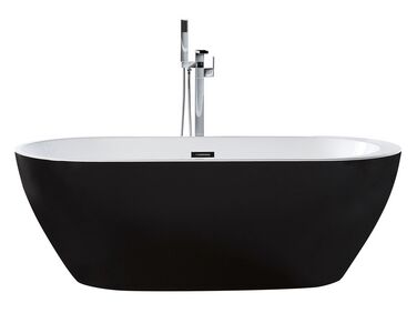 Vrijstaand bad NEVIS 150 x 75 cm Zwart