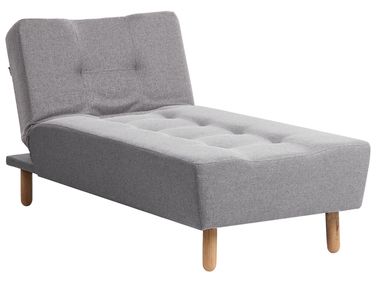 Chaise longue ALSTEN Stof Donkergrijs