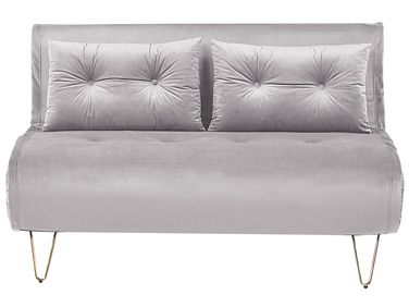 Sofa Bed 2 Seater VESTFOLD Velvet Grey