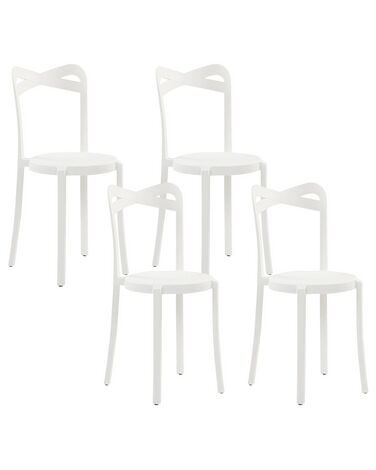 Set van 4 tuinstoelen CAMOGLI Wit