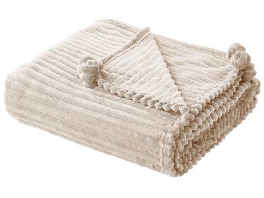 Plaid KAWERI 150 x 200 cm Beige