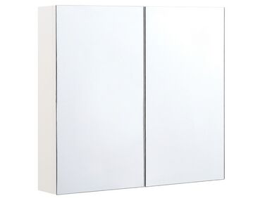 Badkamer wandkast met spiegel NAVARRA 80 cm 70 cm Wit