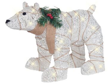 Décoration extérieure LED SIVULA Ours 34 cm Blanc