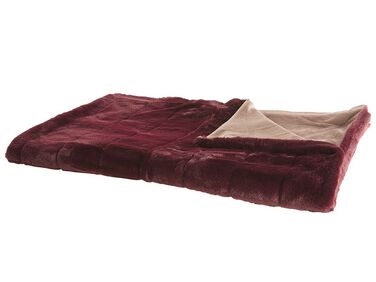 Blanket TANTAN 180 x 220 cm Burgundy