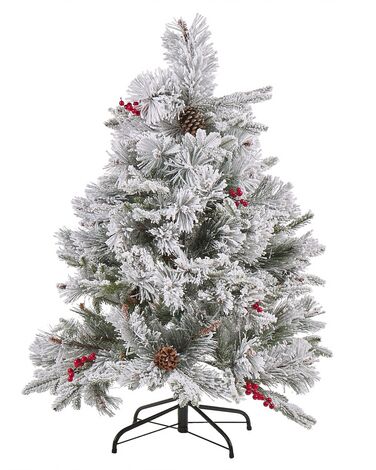 Sapin de Noël artificiel enneigé MASALA 120 cm Blanc