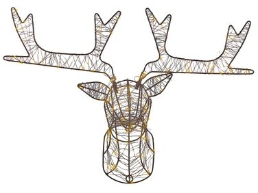 Décoration suspendue pour l'extérieur LED NELLIM Renne 47 cm Noir