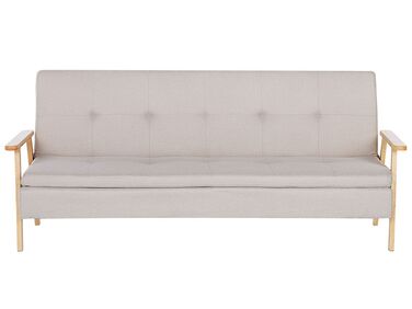 Sofa Bed 3 Seater TJORN Fabric Beige