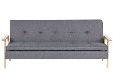 Sofa Bed 3 Seater TJORN Fabric Grey