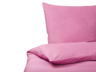 Duvet Cover Set HARMONRIDGE Sateen Cotton 200 x 220 cm Pink