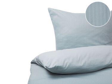 Duvet Cover Set AVONDALE Sateen Cotton 200 x 220 cm Grey