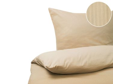 Duvet Cover Set AVONDALE Sateen Cotton 135 x 200 cm Beige