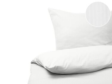 Duvet Cover Set AVONDALE Sateen Cotton 155 x 220 cm White