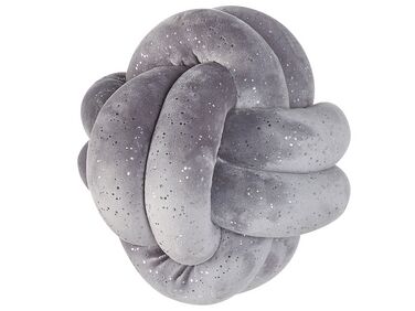 Coussin MALNI Velours 20 x 20 cm Gris Unicolore