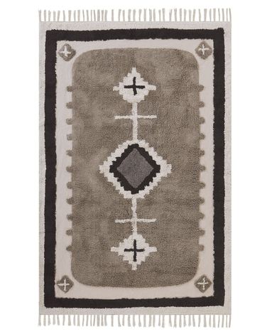 Rug GEYVE Beige 160 x 230 cm Cotton