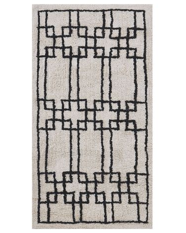 Rug TURHAL Beige 80 x 150 cm Cotton