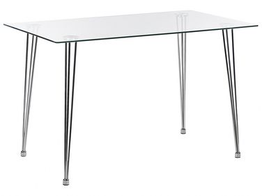 Eettafel WINSTON Zilver 120 cm 70 cm Veiligheidsglas