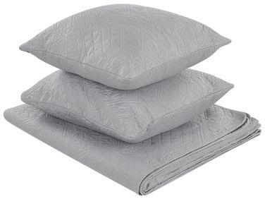 Sprei met kussens ALAMUT 160 x 220 cm Grijs