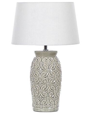 Table Lamp KHOPER Ceramic Grey