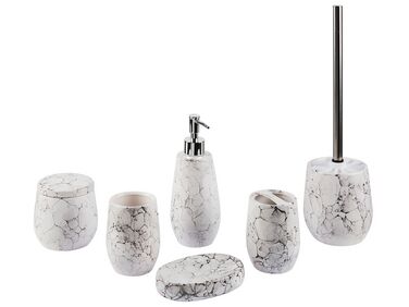 6-Piece Bathroom Accessories Set CALLELA Ceramic White