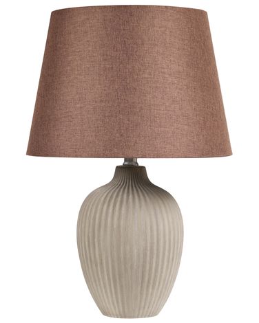 Table Lamp FERGUS Ceramic Brown