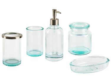 Set de 5 accessoires de salle de bain AMARGA Verre Vert