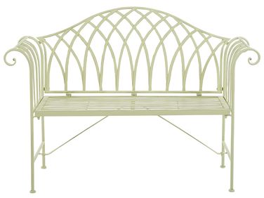 Banc de jardin MILAZZO 130 cm Métal Vert clair