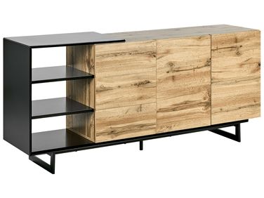 2 Door Sideboard FIORA Brown/ Black