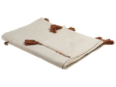 Couverture KHANDWA Coton 130 x 180 cm Beige