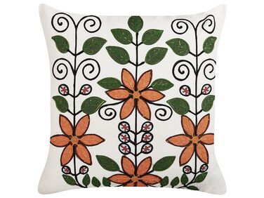 Throw Cushion VELLORE Cotton 50 x 50 cm Multicolour Floral Pattern