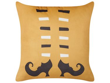 Coussin COVASNA Velours 45 x 45 cm Orange Motif abstrait