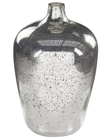 Bloemenvaas KACHORI Glas 40 cm Zilver