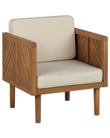 Garden Armchair BARATTI Acacia Wood Brown