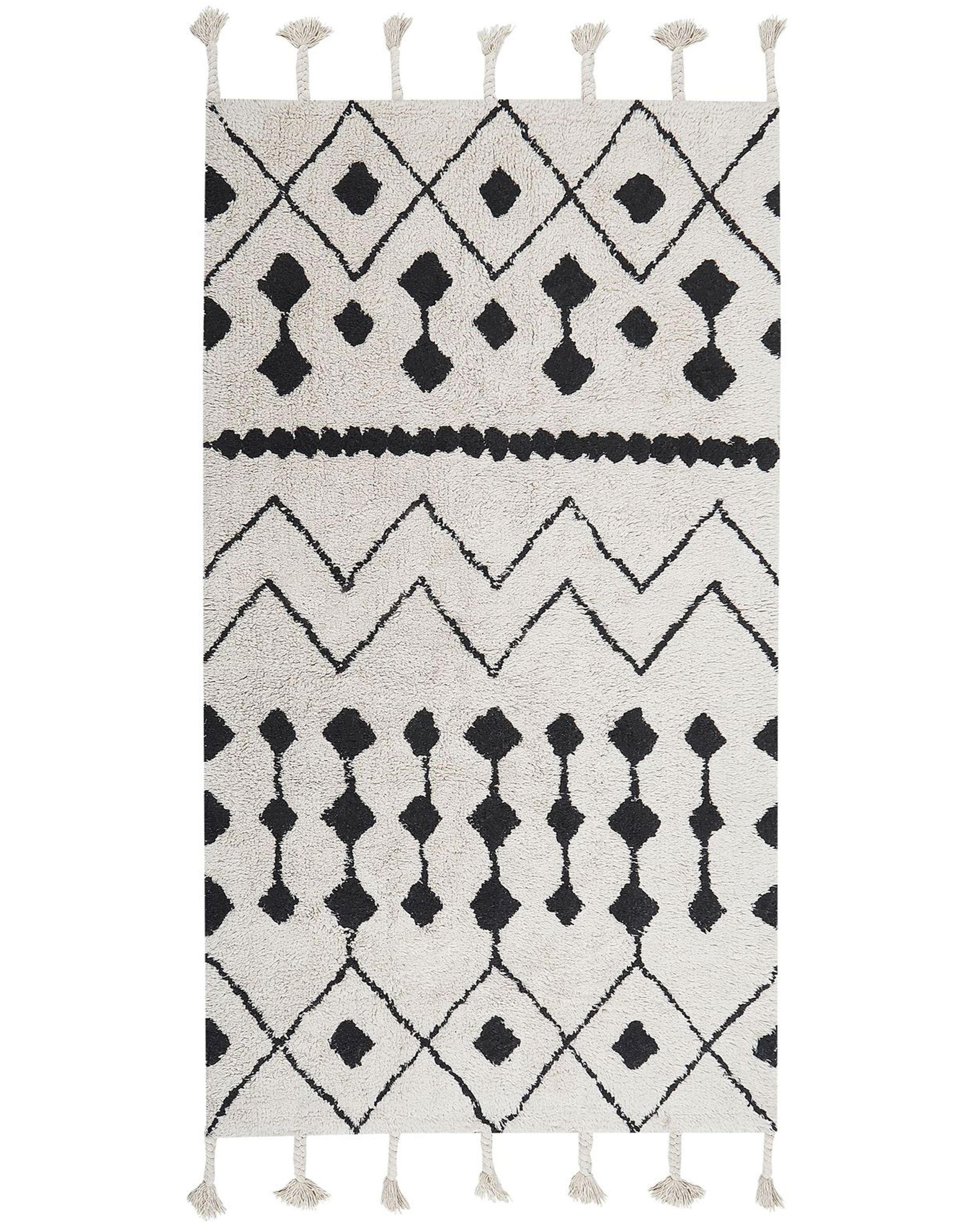 Rug KHEMISSET Off-White 80 x 150 cm Cotton