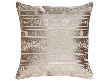 Coussin OUJDA Coton 50 x 50 cm Rose doré Motif géométrique