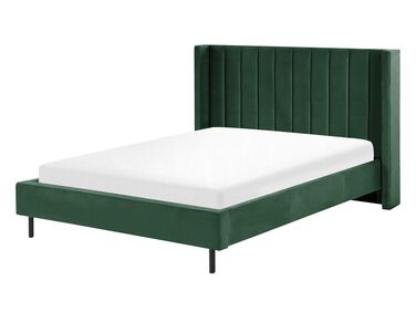 Bed Fluweel VILLETTE 140 x 200 cm Donkergroen