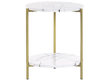 Bijzettafel REVA Wit marmer