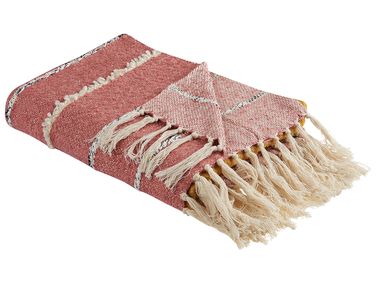Couverture NAIKHU Coton 130 x 170 cm Rouge clair