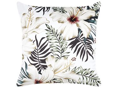 Coussin OKRA Velours 45 x 45 cm Multicolore Motif de plante