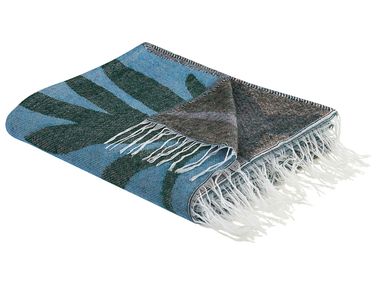 Plaid LIMGHA 130 x 170 cm Blauw