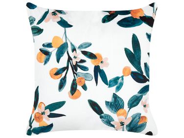 Coussin KNAUTIA Velours 45 x 45 cm Multicolore Motif de plante
