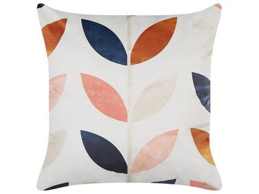 Coussin QUINOA Velours 45 x 45 cm Multicolore Motif de plante