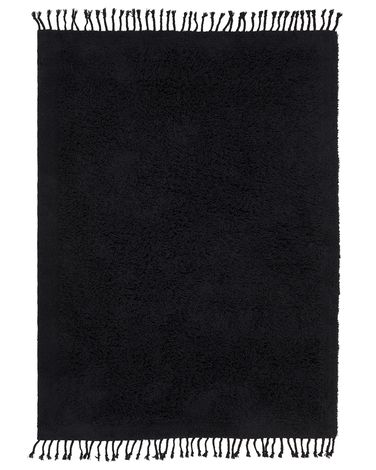 Rug BITLIS Black 140 x 200 cm Cotton