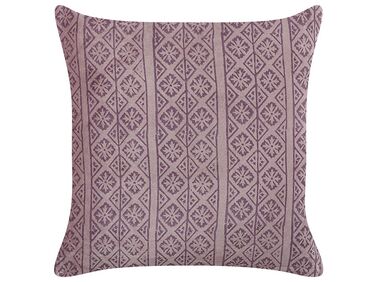 Coussin SILYBUM Velours 45 x 45 cm Rose Motif géométrique