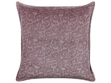 Coussin KALMIA Velours 45 x 45 cm Rose Motif floral