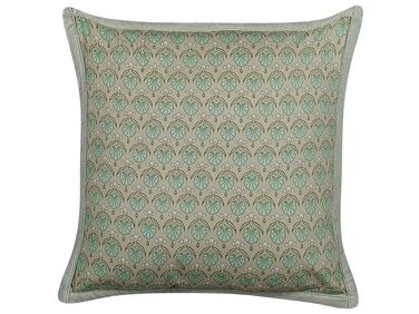 Throw Cushion PICTUS Velvet 45 x 45 cm Green Plant Pattern