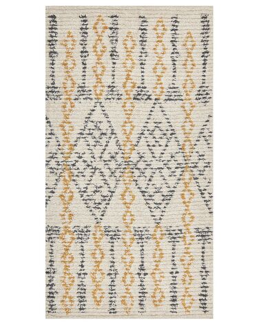 Rug KADAPA Beige 80 x 150 cm Cotton