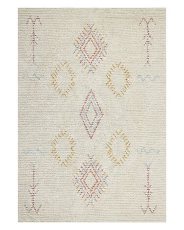 Rug BETTIAH Beige 140 x 200 cm Cotton