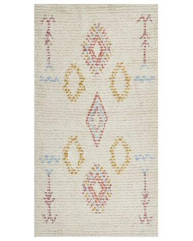 Rug BETTIAH Beige 80 x 150 cm Cotton