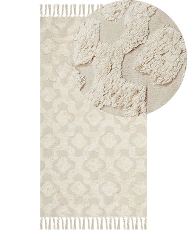 Rug AKSARAY Beige 80 x 150 cm Cotton